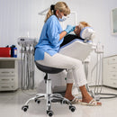 HOMCOM PU Leather Height Adjustable Swivel Salon Stool Black