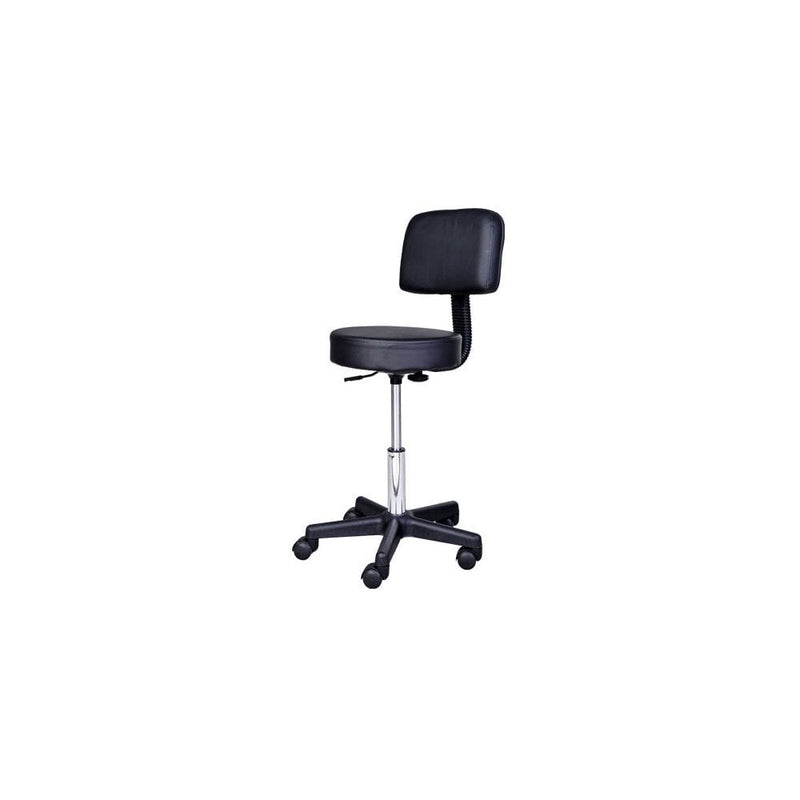 HOMCOM Swivel Gas Lift Stool Massage Beauty Salon Spa Chair Manicure Tattoo Stools Barber Adjustable Height-Black
