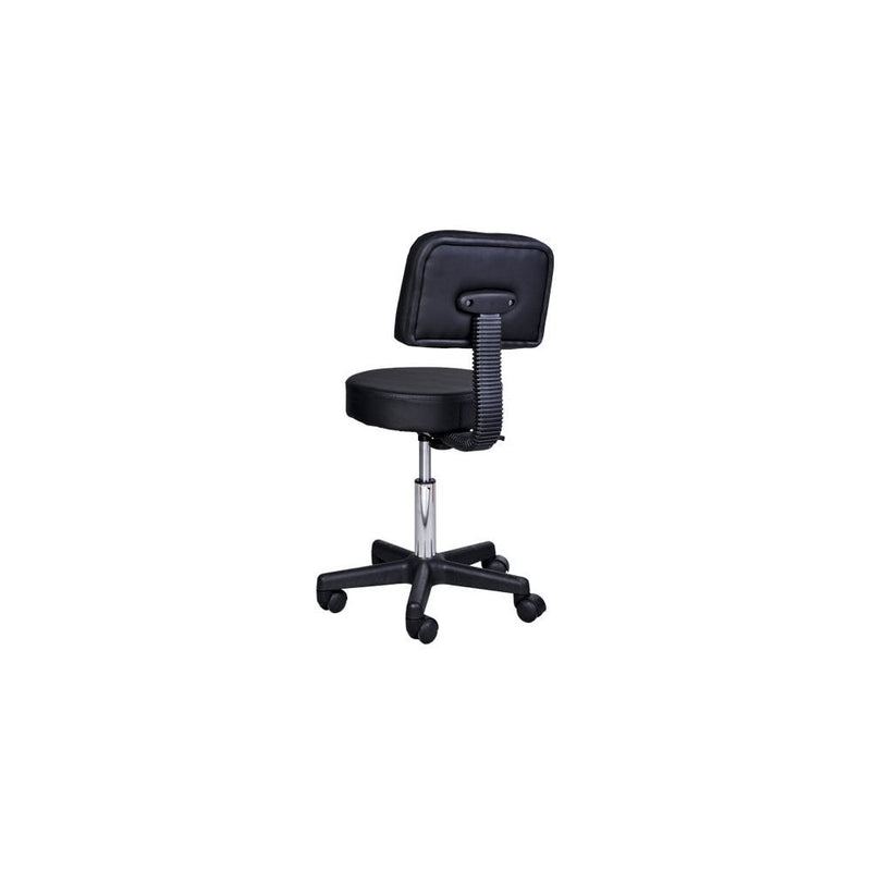 HOMCOM Swivel Gas Lift Stool Massage Beauty Salon Spa Chair Manicure Tattoo Stools Barber Adjustable Height-Black