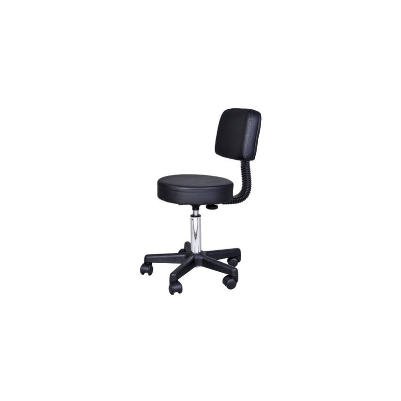 HOMCOM Swivel Gas Lift Stool Massage Beauty Salon Spa Chair Manicure Tattoo Stools Barber Adjustable Height-Black