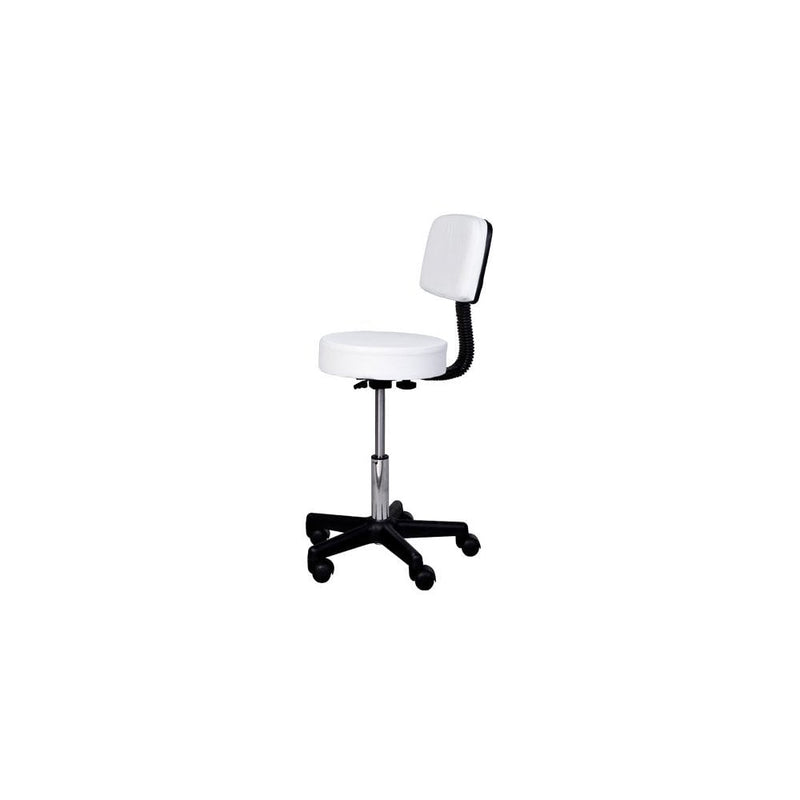 HOMCOM Salon Spa Swivel Chair Stool in White Adjustable 5 Wheels Gas Lift Study Chair