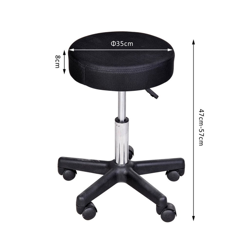 HOMCOM Salon Spa Swivel Massage Stool Beauty Facial Gas Lift Manicure Adjustable Tattoo Chair Seat-Red/White/Black