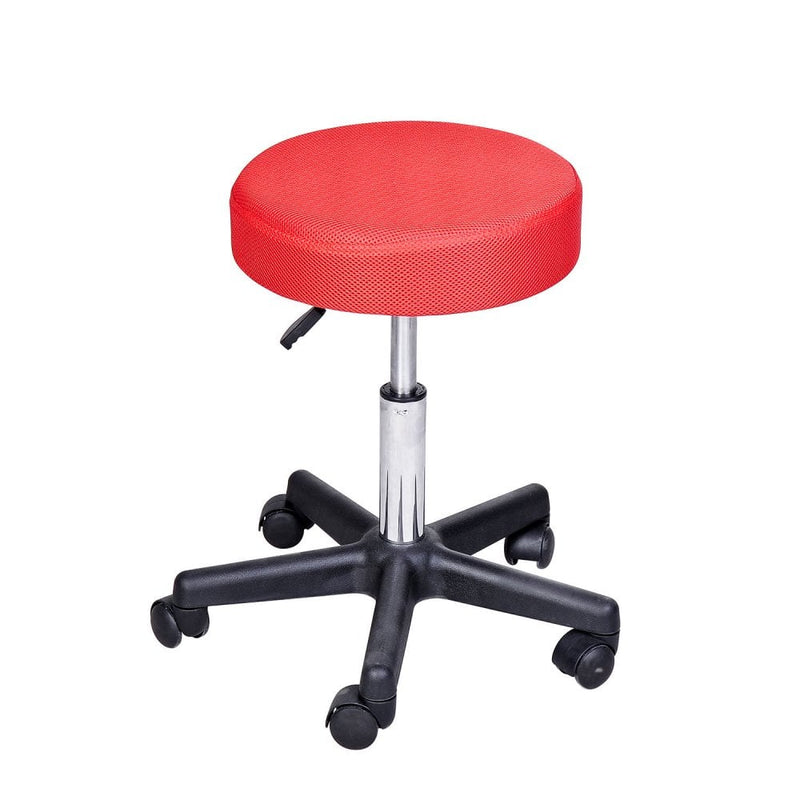 HOMCOM Salon Spa Swivel Massage Stool Beauty Facial Gas Lift Manicure Adjustable Tattoo Chair Seat-Red/White/Black