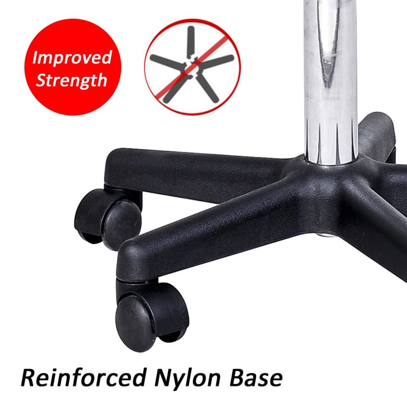 HOMCOM Salon Spa Swivel Saddle Stool Massage Beauty Therapy Gas Height Adjustable Chair - Black
