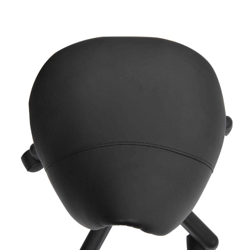 HOMCOM Salon Spa Swivel Saddle Stool Massage Beauty Therapy Gas Height Adjustable Chair - Black