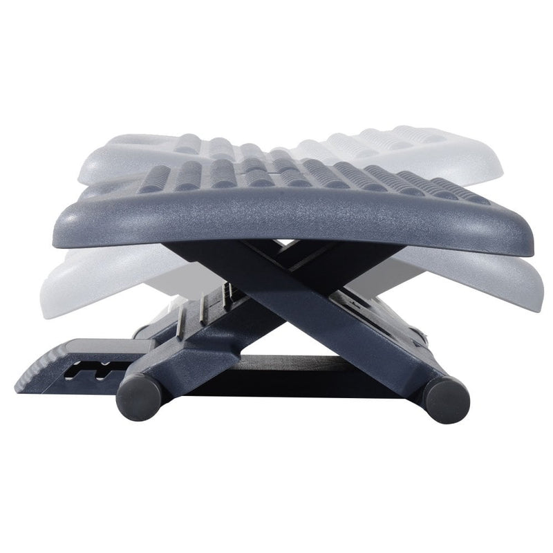 Height & Angle Adjustable Footrest Home Foot Rest Under Desk - Gray black