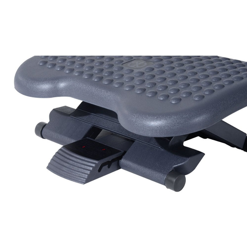 Height & Angle Adjustable Footrest Home Foot Rest Under Desk - Gray black