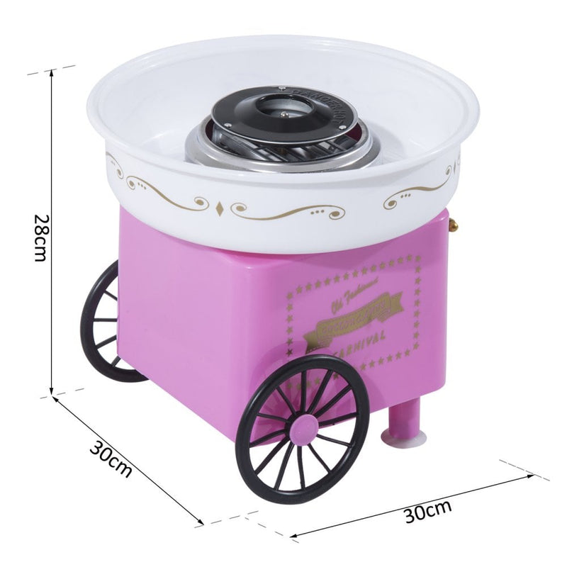 HOMCOM Electric Candy Floss Machine, 450W-Pink
