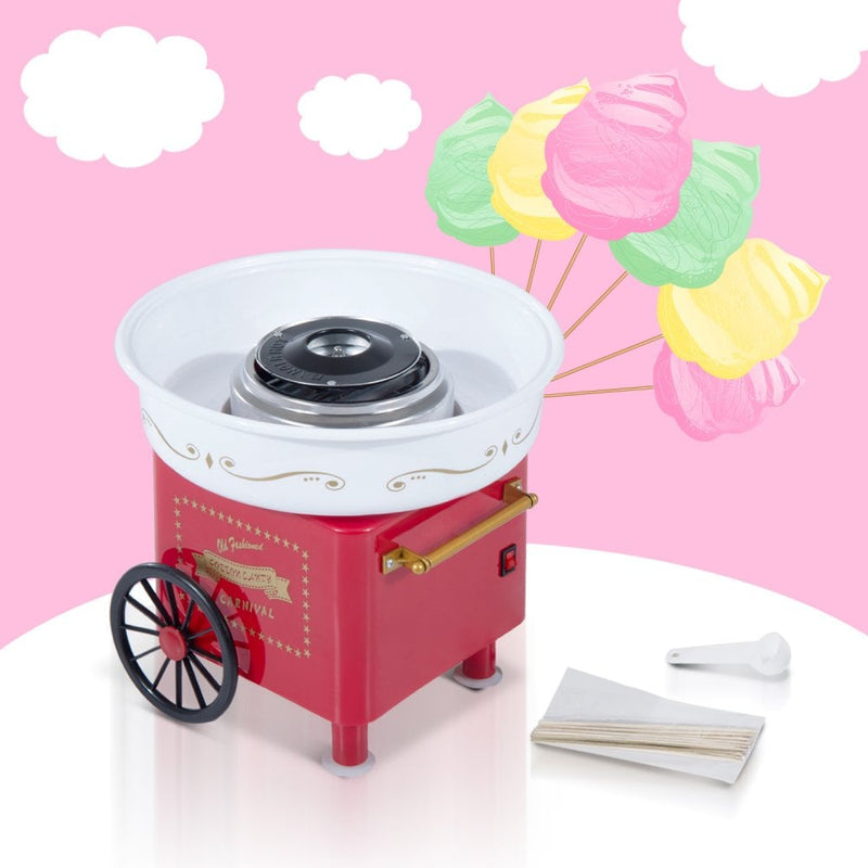 HOMCOM Electric Candy Floss Machine, 450W-Red