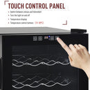 Homcom 16-Bottle Tempered Glass Mini Bar Cooler w/ LED Light Black