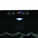 Homcom 16-Bottle Tempered Glass Mini Bar Cooler w/ LED Light Black