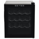 Homcom 16-Bottle Tempered Glass Mini Bar Cooler w/ LED Light Black