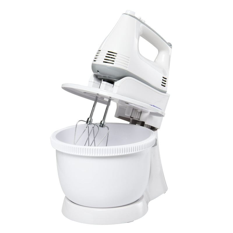 HOMCOM Electric Stand and Hand Blender with 6 Speed, Electric Hand Whisk, 3.4 Litre Mixing Bowl,