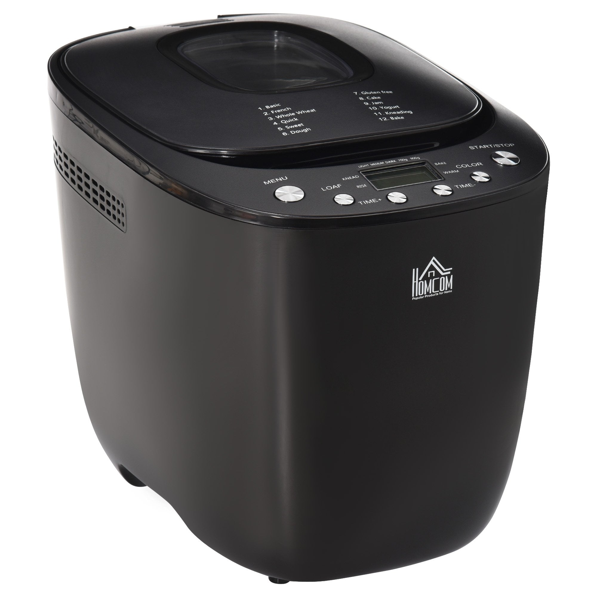 HOMCOM Break Maker Digital 550W 12-in-1 Programmed Bread Machine with