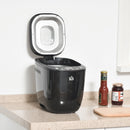 HOMCOM Break Maker Digital 550W 12-in-1 Programmed Bread Machine with 13-Hour Delay Timer 60 Minutes Keep Warm Function Non-stick Pan 3 Crust Colors 2 Loaf Size Black Timing and Warming