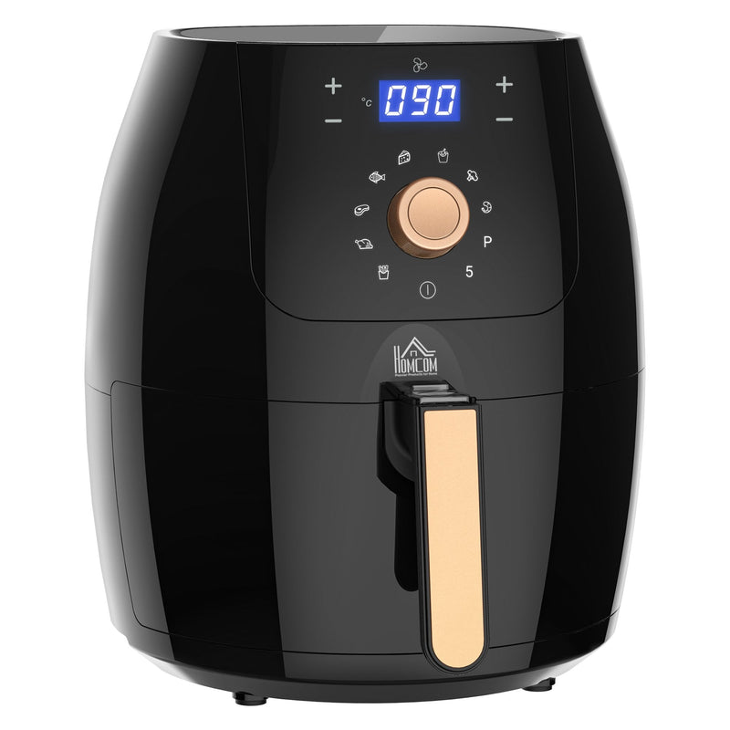 HOMCOM Air Fryer 5.5L 1700w - Black with Rose Gold