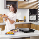 HOMCOM Induction Hob Portable Induction Cooker 2000W Single Hot Plate Electric Cooktop with 8 Power & Temperature Levels 4H Timer Child Lock Sensor Touch LED Display Ceramic Glass Panel