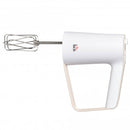 HOMCOM Hand Mixer 5 in 1 500W - White Electric Whisk Five Speed w/ Stainless Steel Dough Hook Beater Blender Chopper for Kitchen Baking