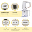 HOMCOM Hand Mixer 5 in 1 500W - White Electric Whisk Five Speed w/ Stainless Steel Dough Hook Beater Blender Chopper for Kitchen Baking