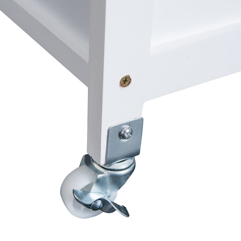 HOMCOM Rolling Kitchen Cart -White