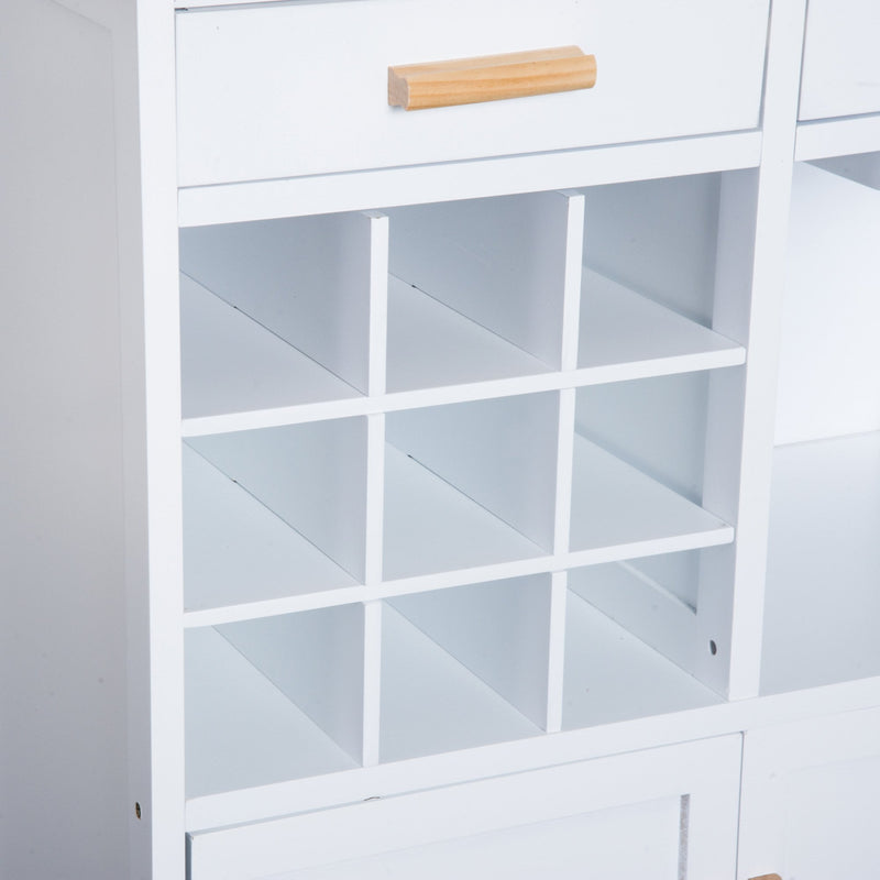 HOMCOM Rolling Kitchen Cart -White