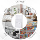 4-Door Wooden Multi Storage Kitchen Cabinet with Doors & Drawers - White