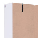 4-Door Wooden Multi Storage Kitchen Cabinet with Doors & Drawers - White