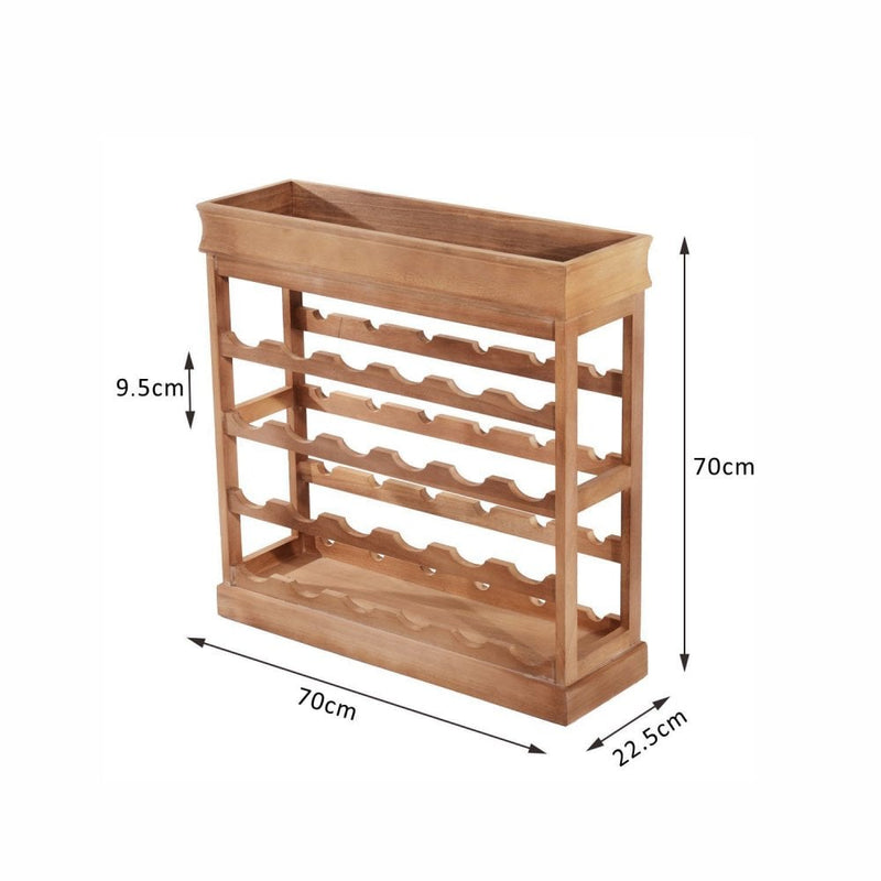 Wine Rack,70Wx22.5Dx70H cmx 24 Bottles  4-tier-Wood