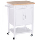 Kitchen Island W/ Drawer-White/Oak Colour