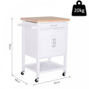 Kitchen Island W/ Drawer-White/Oak Colour