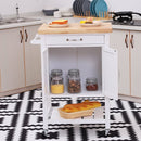 Kitchen Island W/ Drawer-White/Oak Colour
