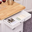 Kitchen Island W/ Drawer-White/Oak Colour