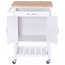 Kitchen Island W/ Drawer-White/Oak Colour