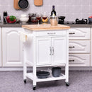 Kitchen Island W/ Drawer-White/Oak Colour