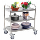 HOMCOM Rolling Kitchen Island, 3-Tier, Stainless Steel