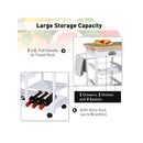 HOMCOM Kitchen Island, 74Wx37Dx76Hcm-White