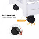 HOMCOM Kitchen Island, 74Wx37Dx76Hcm-White