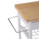 HOMCOM Kitchen Island, 74Wx37Dx76Hcm-White