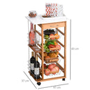 HOMCOM MDF Multifunction Kitchen Island Trolley-Brown