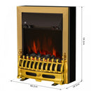 HOMCOM LED Flame Electric Fire Place 2000W Coal Burning Effect Heat-Golden