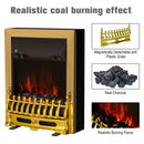 HOMCOM LED Flame Electric Fire Place 2000W Coal Burning Effect Heat-Golden