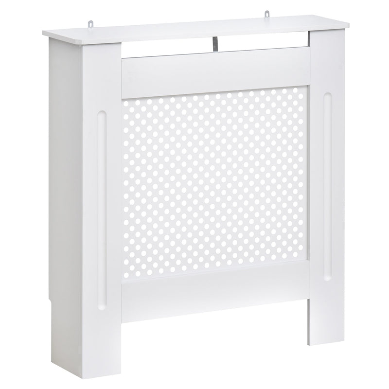 HOMCOM MDF Radiator Cover Heating Cabinet Modern Home Furniture Grill Style Diamond Design-White Painted