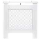 HOMCOM MDF Radiator Cover Heating Cabinet Modern Home Furniture Grill Style Diamond Design-White Painted