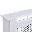 Wooden Radiator Cover Heating Cabinet Modern Home Furniture Grill Style Diamond Design White Painted (Medium)