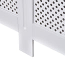 Wooden Radiator Cover Heating Cabinet Modern Home Furniture Grill Style Diamond Design White Painted (Medium)