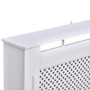 HOMCOM Radiator Cover Heating Cabinet Modern Home Furniture Grill Style Diamond Design White Painted (Large) 3 Sizes Available MDF Solid Assembly-White