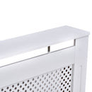 HOMCOM Radiator Cover Heating Cabinet Modern Home Furniture Grill Style Diamond Design White Painted (Large) 3 Sizes Available MDF Solid Assembly-White