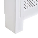 HOMCOM Radiator Cover Heating Cabinet Modern Home Furniture Grill Style Diamond Design White Painted (Large) 3 Sizes Available MDF Solid Assembly-White