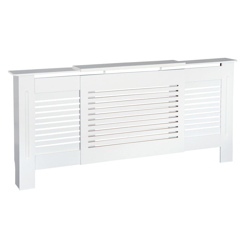 HOMCOM Extendable MDF Radiator Cover MDF-White