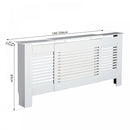 HOMCOM Extendable MDF Radiator Cover MDF-White